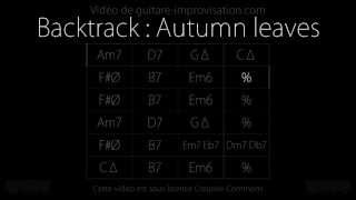 Autumn leaves  Les feuilles mortes 120 bpm  Backing track [upl. by Aynav]