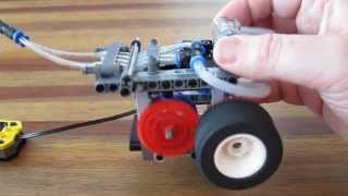 Lego Pneumatic Engine  Switchless 1 cylinder switchwheels [upl. by Ellekim502]