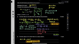 2024 NHT VCE Mathematical Methods Exam 1 Suggested Solutions [upl. by Ruford]