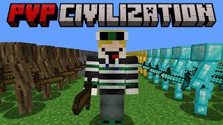 Minecraft but I survive in PVP CIVILIZATION [upl. by Jody]