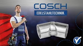 COSCH Edelstahltechnik  Montage Gelenk Holzhandlauf 1678 [upl. by Misti]