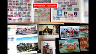 Briefmarken Schatzsuche mit Briefmarken und Ansichtskarten von der Börse in Röthenbach am 30092024 [upl. by Klayman801]