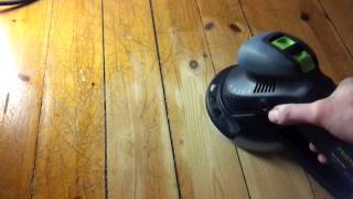 Slipa golv med Festool Rotex RO150 [upl. by Kcire698]