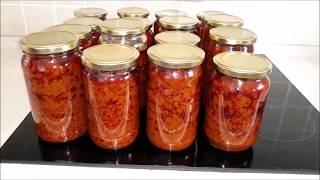 Ajvar Shtëpie Tradicional hap pas hapit  Traditional Red Pepper Relish [upl. by Eleph]