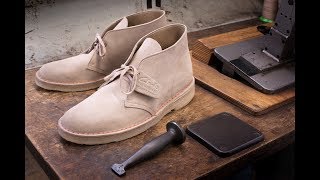 clarks originals desert boot unboxing and review [upl. by Merrielle568]