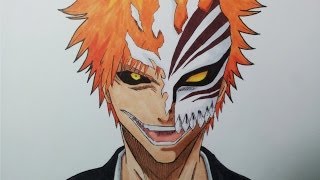 Drawing Ichigo Kurosaki  Hollow mask [upl. by Rausch]