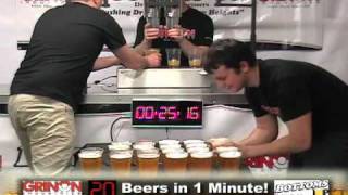 56 Beers Filled In One Minute [upl. by Ardnwahs]