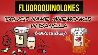 Fluoroquinolones Drugs Name Mnemonics in Bangla Medical Study in Bangla drugs name [upl. by Gnilhsa274]