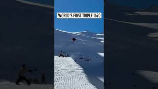 World’s First Triple 1620 in snowboard halfpipe history  Chaeun Lee [upl. by Idette]