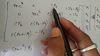 Dirac equation into four simultaneous equation [upl. by Wun]