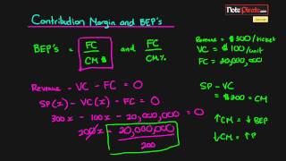 Contribution Margin and Break Even Points Cost Accounting Tutorial 13 [upl. by Htrahddis]