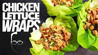 PF CHANGS CHICKEN LETTUCE WRAPSBUT HOMEMADE amp WAY BETTER  SAM THE COOKING GUY [upl. by Henryson559]