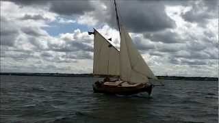 Sailing Classic Gaff Rigged Cutter Emma amp Kate Back into Blyth [upl. by Steward]