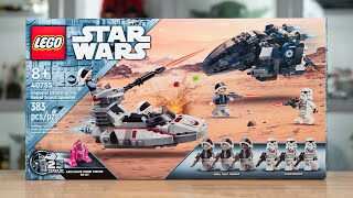 LEGO Star Wars 40755 IMPERIAL DROPSHIP vs REBEL SCOUT SPEEDER Review 2024 [upl. by Refinnaej]