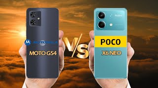 Poco X6 Neo 5G Vs Moto G54 5G [upl. by Pinkham]