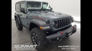 2024 JEEP WRANGLER 2 DOOR RUBICON ANVIL GRAY 4K WALKAROUND 24J29 SOLD [upl. by Rahr618]