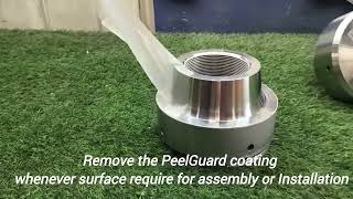 PEELGUARD REMOVABLE LACQUER on machined surface polonixcoatingspeelguard [upl. by Lachus]