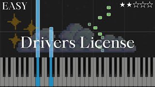 Olivia Rodrigo – drivers license  EASY Piano Tutorial FREE MIDI [upl. by Aiel]