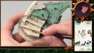 PBCC 002 quotHorusquot Part 6 How to Paint White Marble Effects [upl. by Ninaj232]