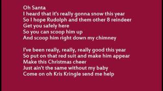 Mariah Carey  Oh Santa Lyrics [upl. by Aneerehs745]