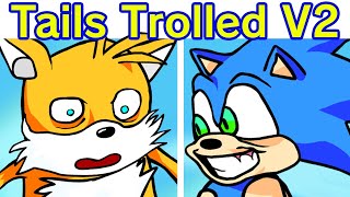 Friday Night Funkin VS Sonic amp Tails Gets Trolled 20 by BF amp GF Week  Cutscenes FNF ModHard [upl. by Lleral]