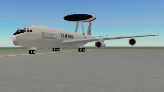 Roblox  Pilot Training Flight Simulator  Boeing E3Sentry [upl. by Adon]