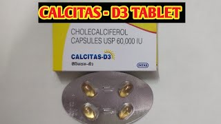 Calcitas D3 Tablet l Vitamin D Capsule l Price Uses in Hindi l Side Effects [upl. by Ashlee775]