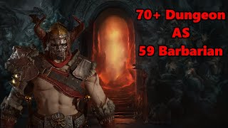 Diablo 4 Level 70 Torment Capstone Dungeon as 59 Barbarian [upl. by Ahsead994]