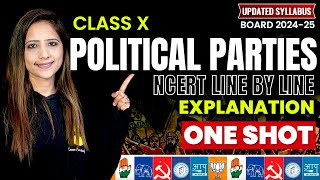 Political Parties One Shot NCERT Line By Line SST 202425  Class 10 CBSE SST NCERT By Reema maam [upl. by Osborn127]