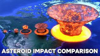 Asteroid impact Comparison On Earth☄️🌎🔥 [upl. by Haldas]