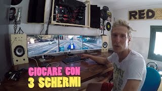 Giocare con 3 schermi Configurazione nvidia surround [upl. by Hitoshi]