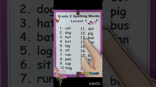 Grade 2 Spelling Words Lesson 1 [upl. by Asiret994]