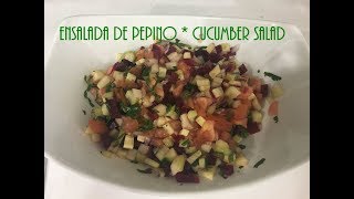 Ensalada de pepino cohombro 🥒 [upl. by Varin]