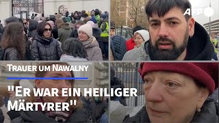 Trauerfeier für Nawalny quotEr war ein heiliger Märtyrerquot  AFP [upl. by Valerlan]