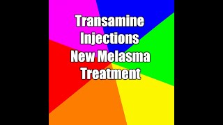 INTRALESIONAL TRANSAMINE TRANEXAMIC ACID IN TREATMENT OF MELASMA VIDEO [upl. by Rus]