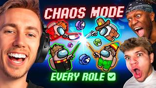 MINIMINTER REACTS TO SIDEMEN AMONG US ULTRA CHAOS MODE EVERY SINGLE ROLE TURNED ON [upl. by Adalia]