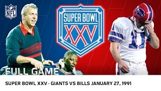 Super Bowl XXV  Bills vs Giants quotWide Rightquot  NFL Full Game [upl. by Berkeley254]