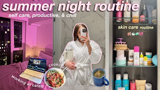 MY 6 PM SUMMER NIGHT ROUTINE productive fun amp self care 🌸 cooking dinner amp relaxing [upl. by Lira]