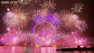 London Fireworks on New Years Day 2011  New Year Live  BBC One [upl. by Adanama]