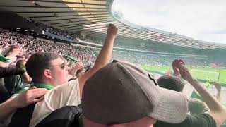 Full time at Hampden Park as Celtic beat Aberdeen on Penalties in the Scottish Cup semi final 2024 [upl. by Littell]