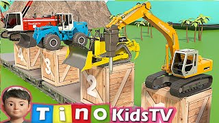 Construction Vehicles Assembly Show  Trucks for Kids  Excavator Cement Truck Bulldozer etc [upl. by Euhc569]