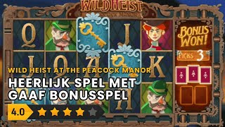 Gokkast Review Wild Heist at the Peacock Manor Thunderkick [upl. by Nylad67]