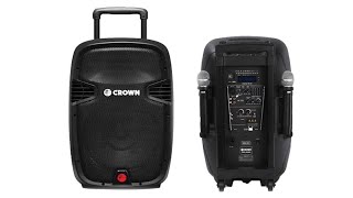 Crown Pro5008R Portable Trolley Rechargeable Speaker D15 400w Dual Wireless Mic Usb Sd Bt Fm Aux [upl. by Wyck]