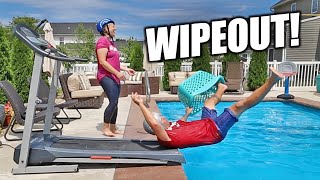 EXTREME TREADMILL CHALLENGE Wipeout [upl. by Artinek]