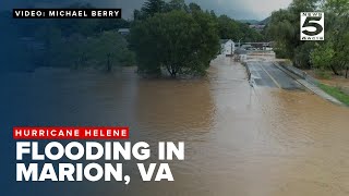 Viewer video shows flooding in Marion Virginia [upl. by Salim866]