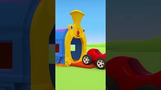 Racing cars play hide and seek on a playground Funny cartoons for kids amp animation for kids shorts [upl. by Rofotsirk]