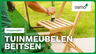 TUINMEUBEL BEITSEN Hoe Beits ik mijn Houten Tuinmeubelen [upl. by Dasi]