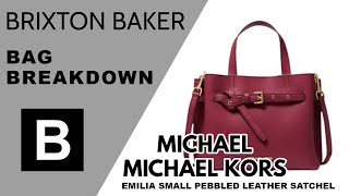 Michael Michael Kors Emilia Small Pebbled Leather Satchel [upl. by Tamma711]