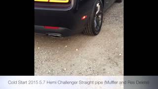 2015 CHALLENGER STRAIGHT PIPE COLD START [upl. by Kezer12]