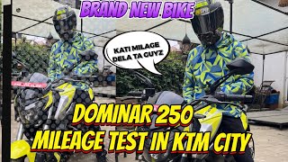 Dominar 250 Mileage Test Kathmandu City  BS6 2023 Model  on test Bike  Dreamernixall [upl. by Safier]